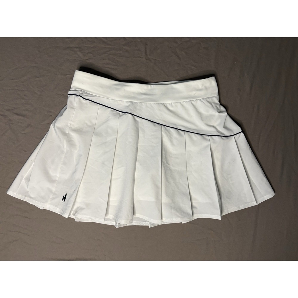 Johnnie O Anika Performance Skirt Womens Size Large White Pleated Athletic Skort